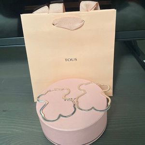 TOUS Silver Silueta bear Earrings